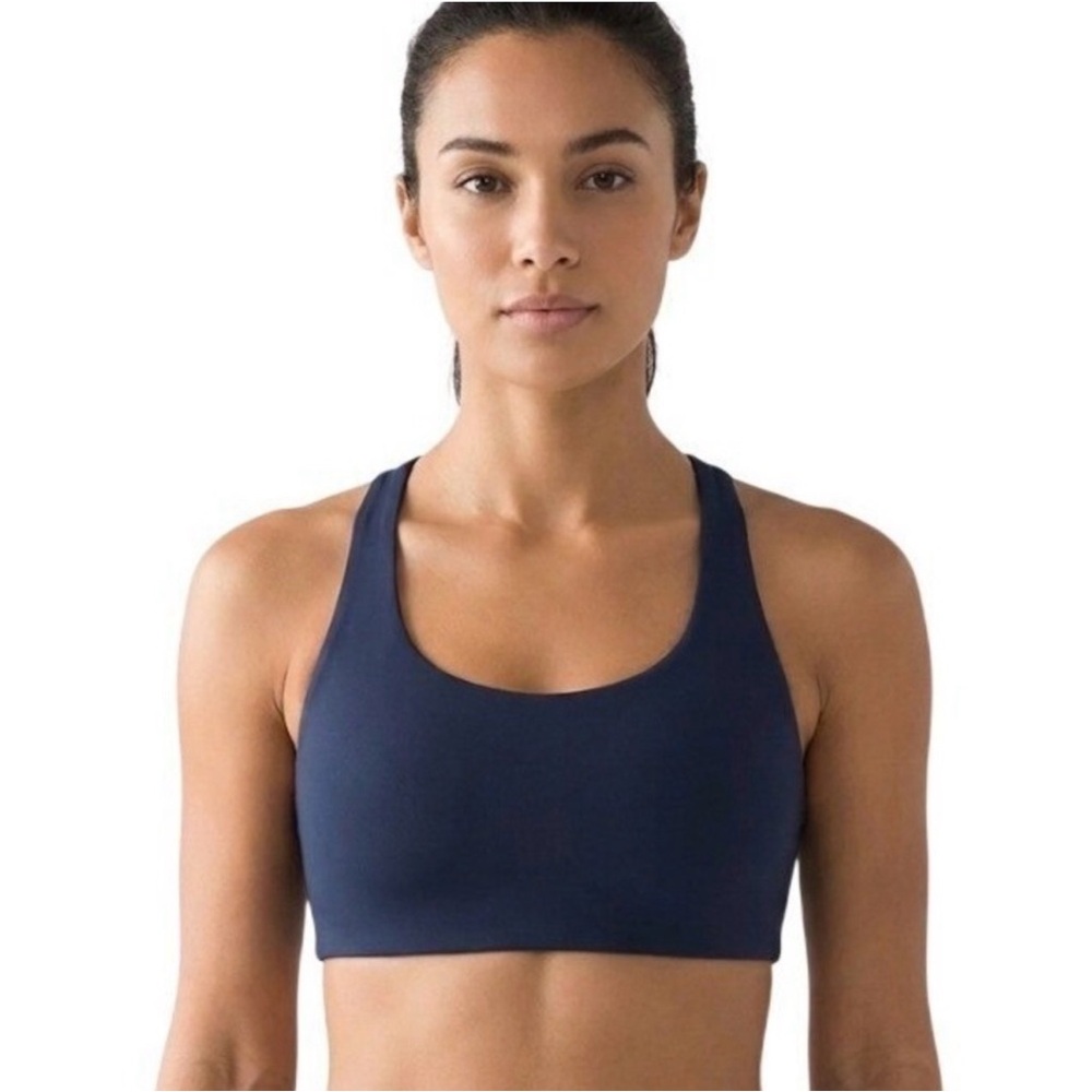 Girlfriend Collective Simone Navy Sports Bra Wireless Support Size XXXL